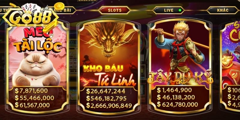 Trải nghiệm vòng quay kịch tính tại Kho Báu Tứ Linh Go88