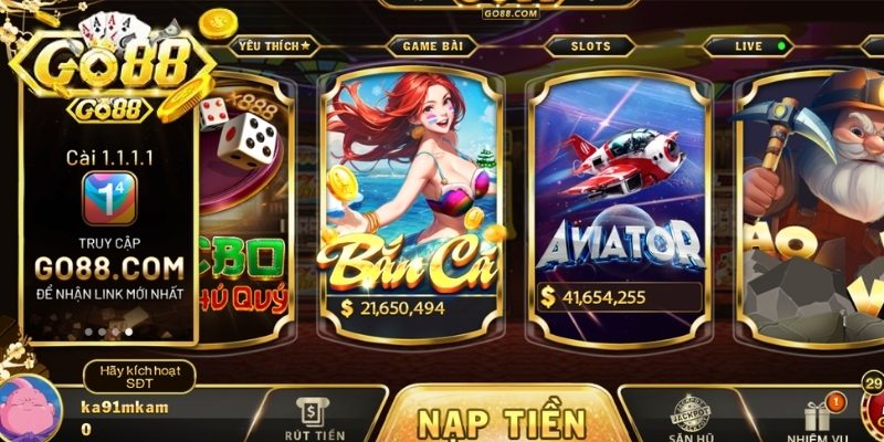 Vào Go88bh truy cập kho game đầy đủ